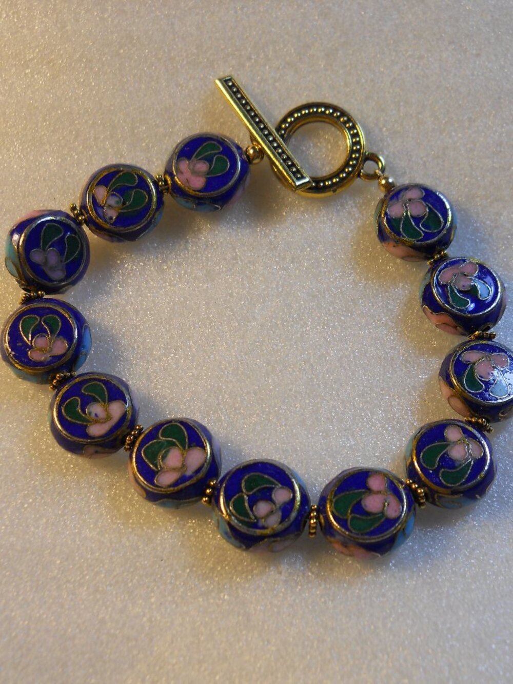 Cloisonné Beaded Bracelet 1125